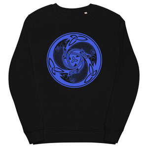 Open image in slideshow, Celtic Fish Vibrant Blue Crewneck
