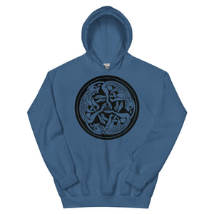 Open image in slideshow, Black Celtic Hound Hoodie
