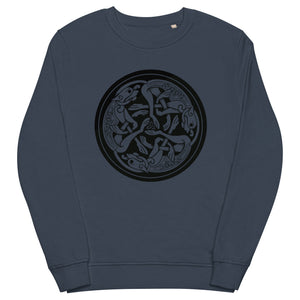 Open image in slideshow, Black Celtic Hound Crewneck
